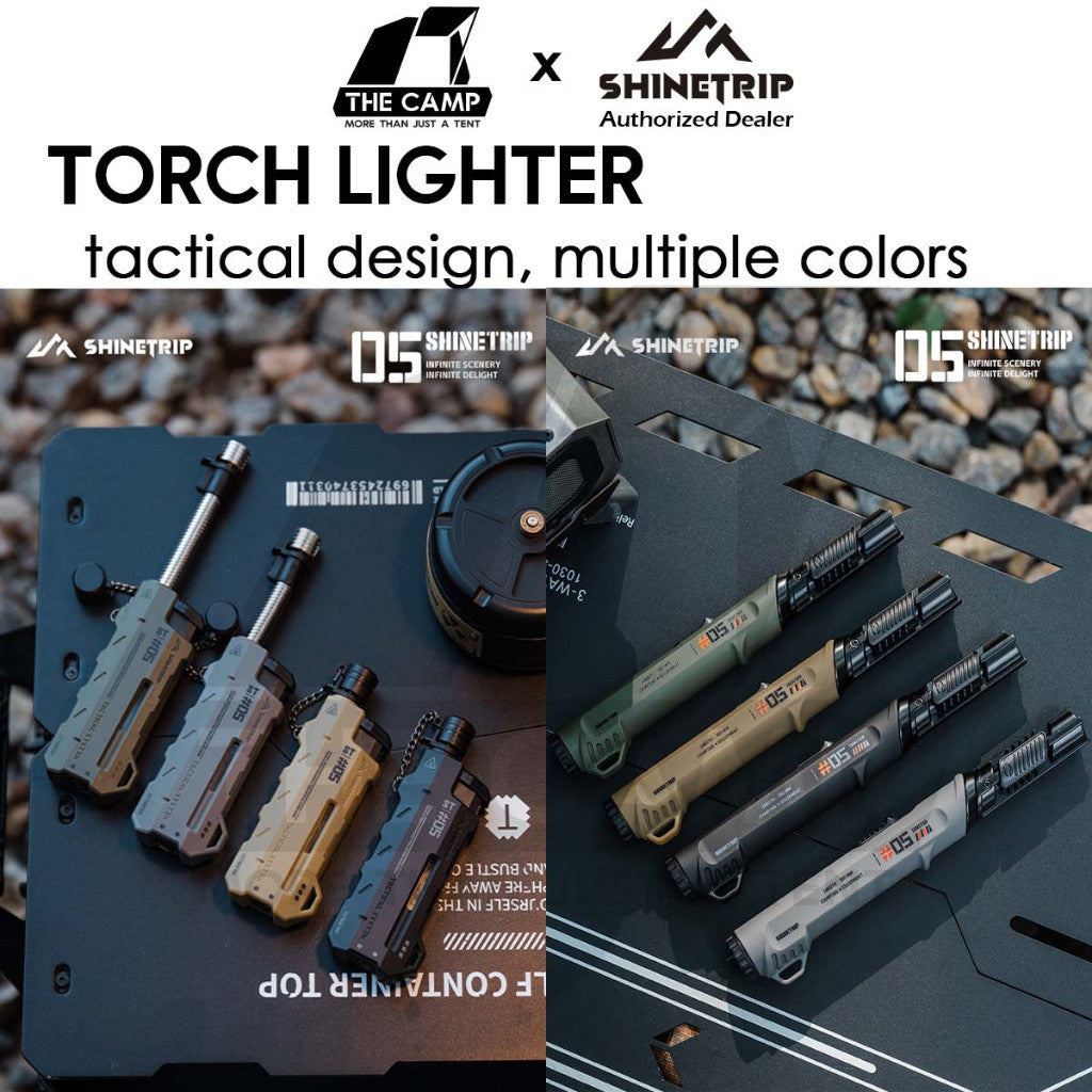 Shinetrip Torch Lighter Rotatating Head Jet Flame Gun Outdoor Camping Butane Gas Burner Portable Pemetik Api A566 A570