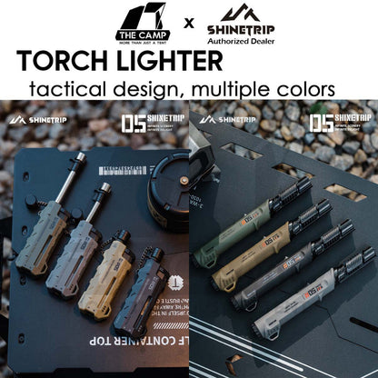 Shinetrip Torch Lighter Rotatating Head Jet Flame Gun Outdoor Camping Butane Gas Burner Portable Pemetik Api A566 A570