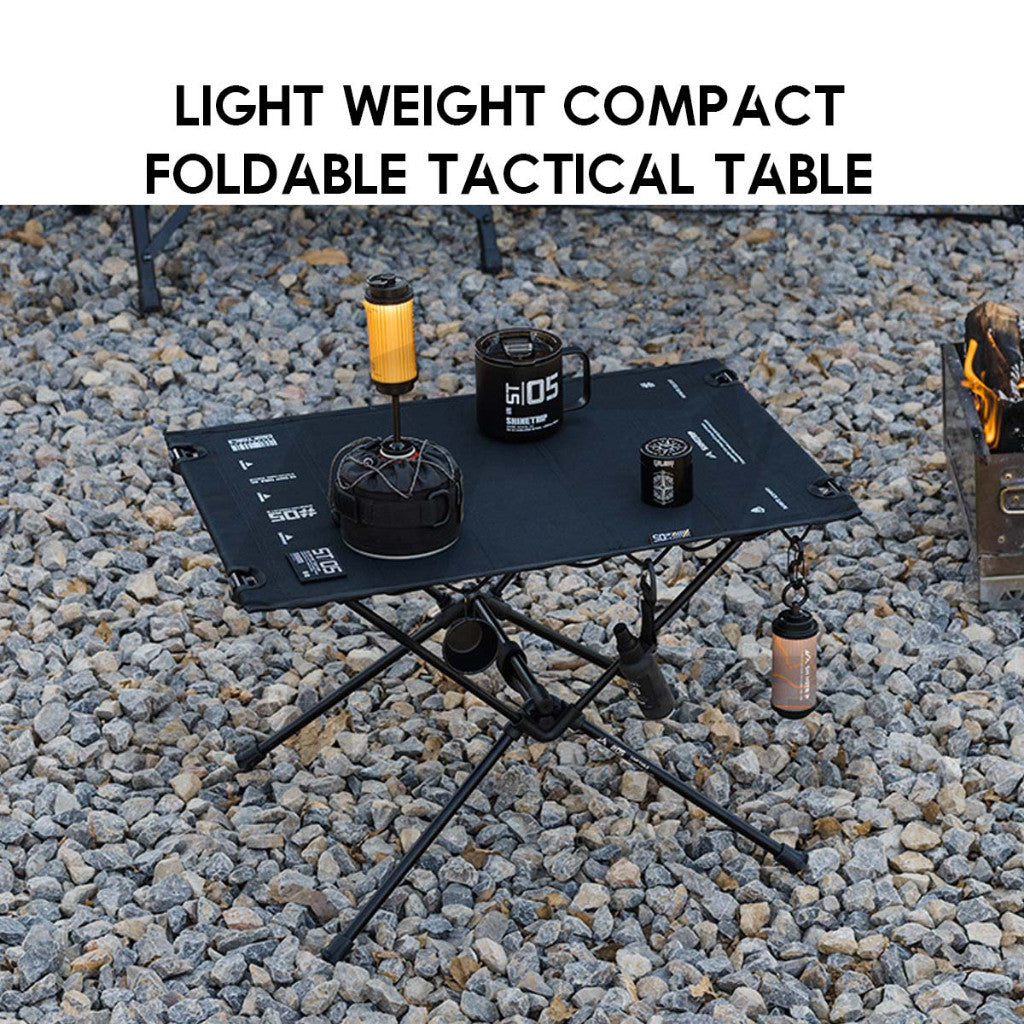 Shinetrip Cloth Table Tactical 1000D Foldable Folding Compact Lightweight Motor Outdoor Camping Meja Aluminium