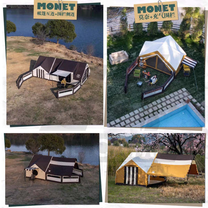 CC Monet 8.6 Inflatable Air Tent Retro Vintage Style Whimsical Outdoor Camping Pump Khemah Angin