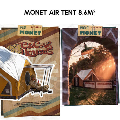CC Monet 8.6 Inflatable Air Tent Retro Vintage Style Whimsical Outdoor Camping Pump Khemah Angin