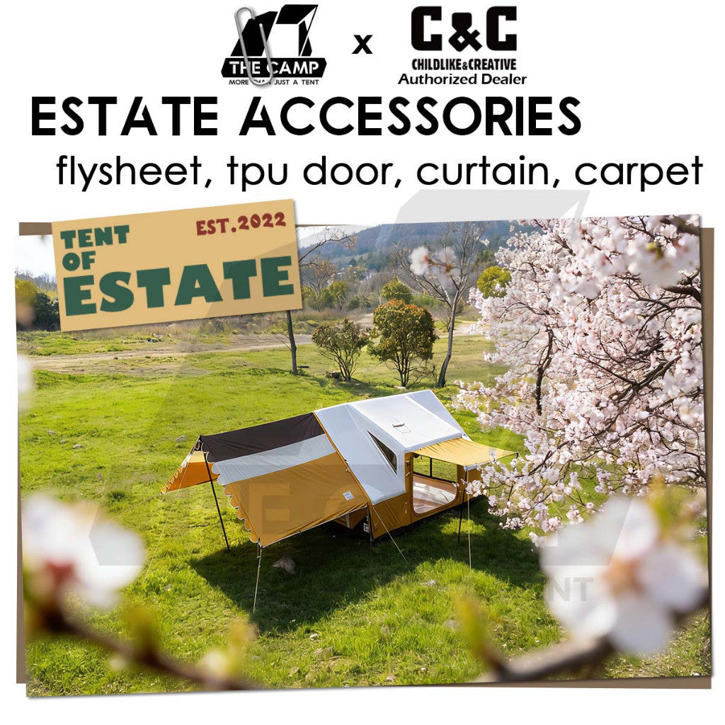 CC Estate 14.6 Inflatable Air Tent Accessories Retro Vintage Style Whimsical Outdoor Camping Pump Khemah Angin