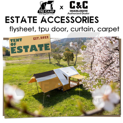 CC Estate 14.6 Inflatable Air Tent Accessories Retro Vintage Style Whimsical Outdoor Camping Pump Khemah Angin