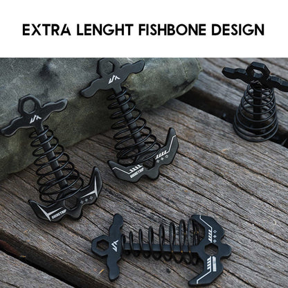 Shinetrip Deck Peg Fishbone Fish Bone Aluminium Carabiner Tarp Flysheet Pole Tent Khemah A572