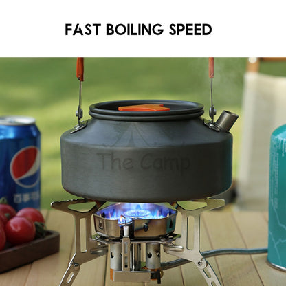 Outdoor Portable 3 Core Head Gas Stove with WindShield Wind Shield Proof Foldable Camping Cooking Adaptor Adapter Mini