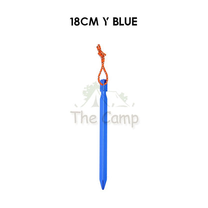 Aluminium Alloy Tent Peg 18cm 23cm with Rope Sand Hexagon Ultralight Stake Camping Sand Flysheet Nail Tarp Awning Beach