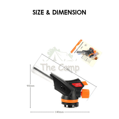 Reversible Gas Torch Camping Butane Reverse Burner Welding Fire Maker Flame Gun Cooking Lighter Tent Flysheet Pole Nail