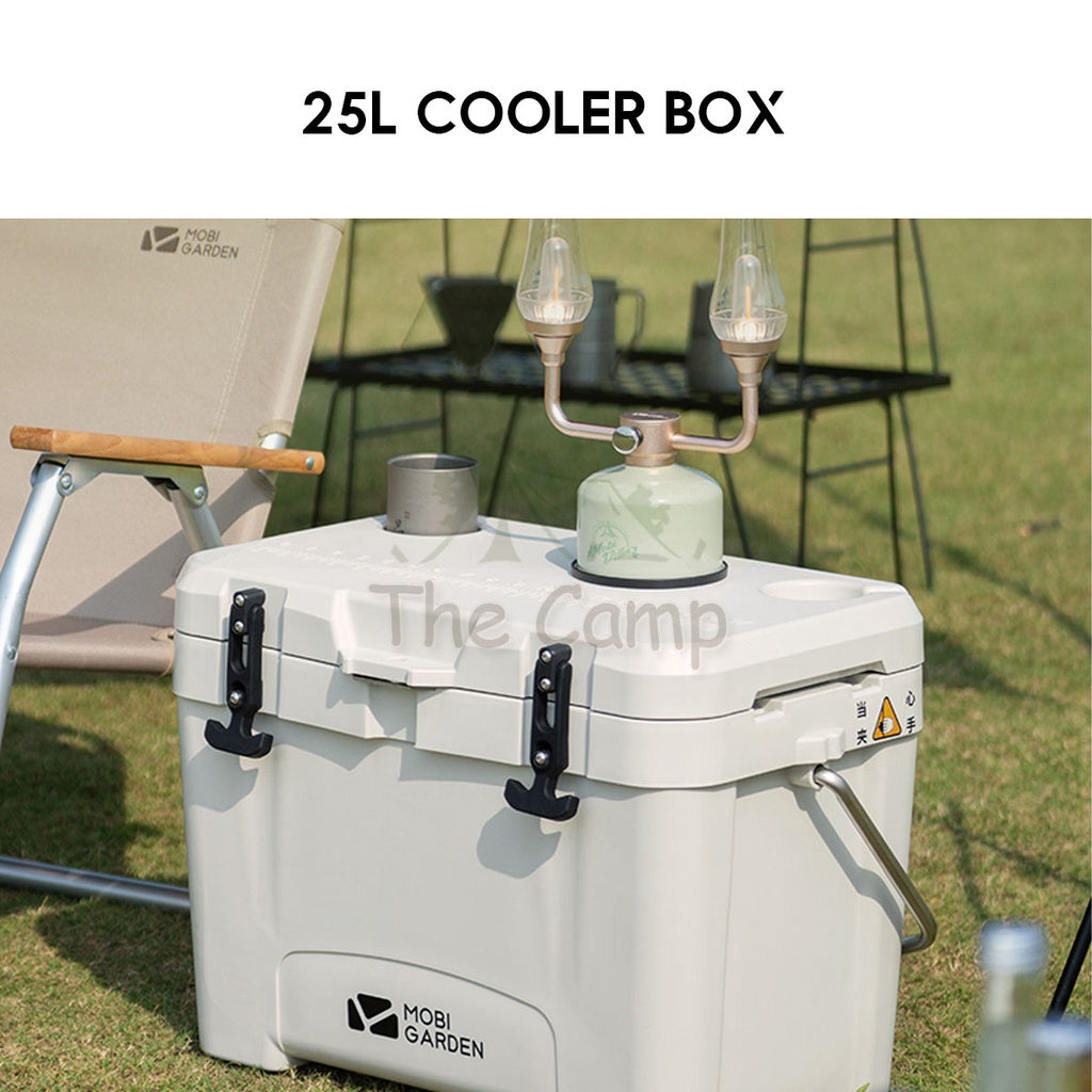 Mobi Garden Portable Cooler Box Ice Box 25L Camping Outdoor Picnic Food Trolley Storage Box Freezer Naturehike BlackDog