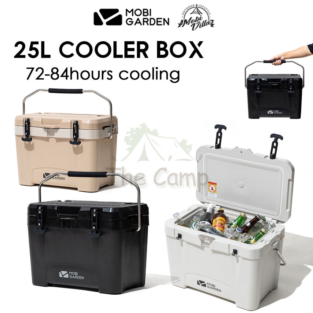 Mobi Garden Portable Cooler Box Ice Box 25L Camping Outdoor Picnic Food Trolley Storage Box Freezer Naturehike BlackDog