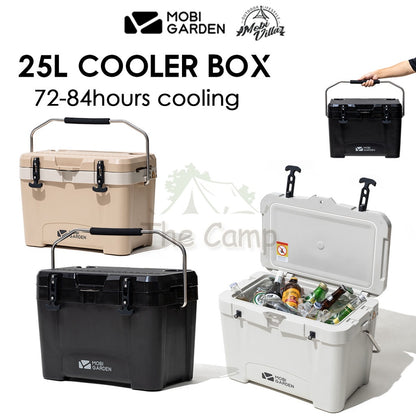 Mobi Garden Portable Cooler Box Ice Box 25L Camping Outdoor Picnic Food Trolley Storage Box Freezer Naturehike BlackDog
