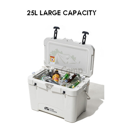 Mobi Garden Portable Cooler Box Ice Box 25L Camping Outdoor Picnic Food Trolley Storage Box Freezer Naturehike BlackDog