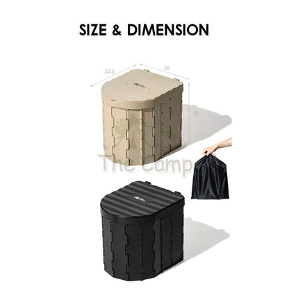 Mobi Garden Portable Toilet Bowl Potty Foldable Rubbish Bin Garbage Folding Tent Flysheet Pole Peg Nail Table Chair Rope