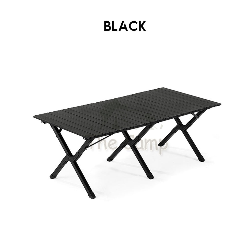 Camping Outdoor Aluminium Table 120cm Folding Portable Foldable Picnic Nail Flysheet Tent Peg Pole Chair Black Wood