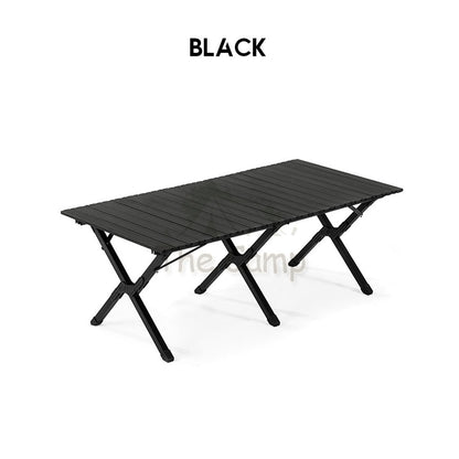 Camping Outdoor Aluminium Table 120cm Folding Portable Foldable Picnic Nail Flysheet Tent Peg Pole Chair Black Wood