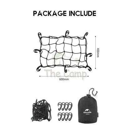 Naturehike Elastic Wagon Net Mesh Outdoor Camping Trolley Portable Stretch Pocket Tent Flysheet Pole Peg Nail Rope Table