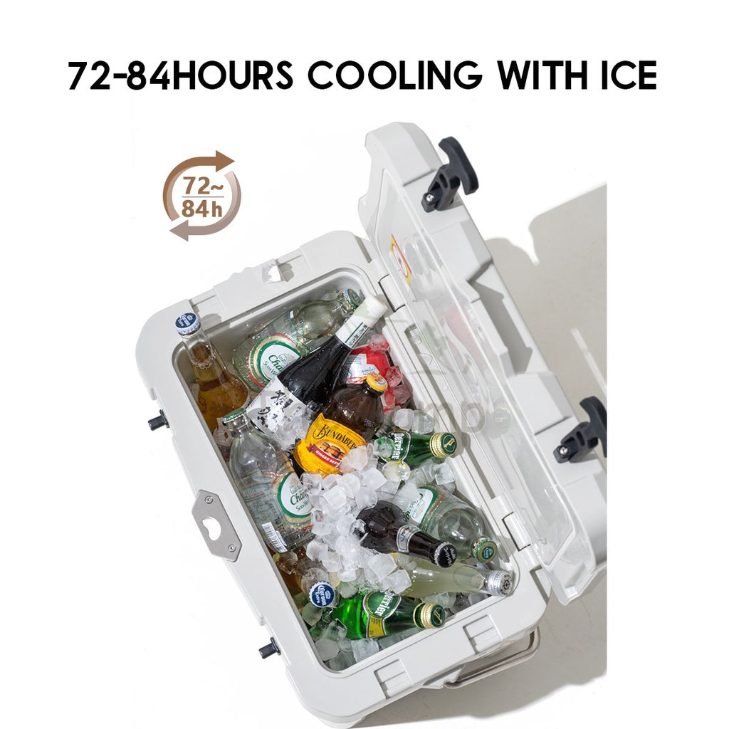 Mobi Garden Portable Cooler Box Ice Box 25L Camping Outdoor Picnic Food Trolley Storage Box Freezer Naturehike BlackDog