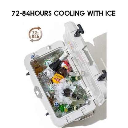 Mobi Garden Portable Cooler Box Ice Box 25L Camping Outdoor Picnic Food Trolley Storage Box Freezer Naturehike BlackDog