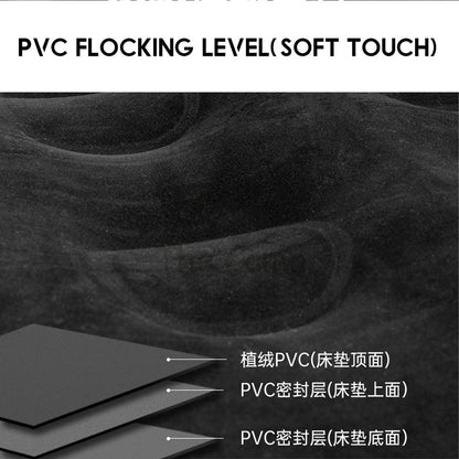 Blackdog Inflatable Air Bed 25cm Built in Pump Double Black Mattress Inflatable Tent Bag Pole Nail Peg Tarp CBD2450WS027