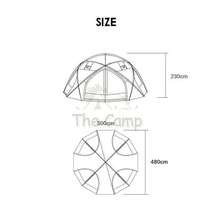Vidalido Dome Tent Sunrise Sunset Junye Castle Spherical Free Groundsheet Black White Flysheet Cabin Tarp Light Chair