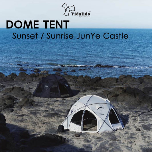 Vidalido Dome Tent Sunrise Sunset Junye Castle Spherical Free Groundsheet Black White Flysheet Cabin Tarp Light Chair