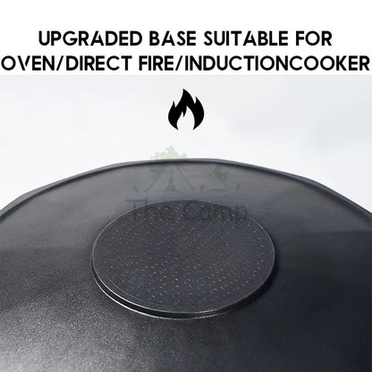 Non Stick Korean Grill Pan Korea BBQ Pan Maifan Stone Coating Coated 35cm 40cm Camping Cooking Stove Bag Go Peak GoPeak