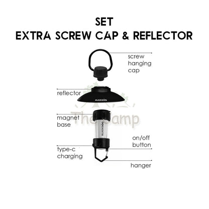 Blackdog ML4 Mini Camping Light Waterproof Outdoor Flashlight Reflector Tripod Tent Flysheet Tarp Rope Table BD-LYD008
