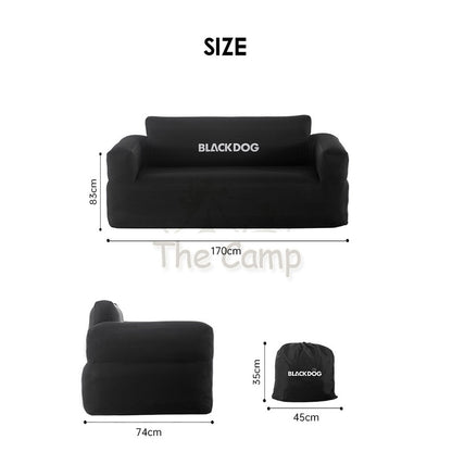 Blackdog Inflatable Sofa Outdoor Camping Chair Inflation Bed Mattress Table Flysheet Tarp Table Black Pump Rope BD-SF001