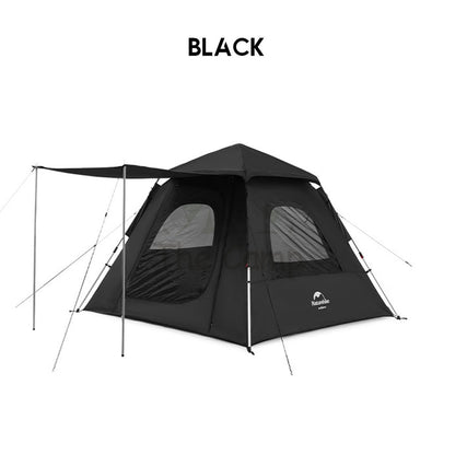 Naturehike Ango 3 Automatic Camping Tent UPF50 Black Large Capacity Outdoor Chair Flysheet Table Tarp Peg Nail Pole