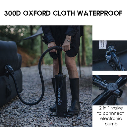 Blackdog Inflatable Sofa Outdoor Camping Chair Inflation Bed Mattress Table Flysheet Tarp Table Black Pump Rope BD-SF001