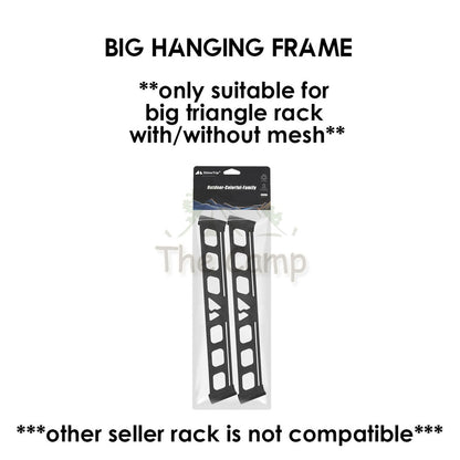 Outdoor Triangle Hanging Rack Aluminum Mesh Camping Hanger Cookware Tripod Shelf Stand Tableware Organizer Double Level