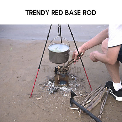 Shinetrip Outdoor Campfire Bonfire Tripod Portable Stand Camping Picnic Pot Hanging Aluminium Triangle Rack