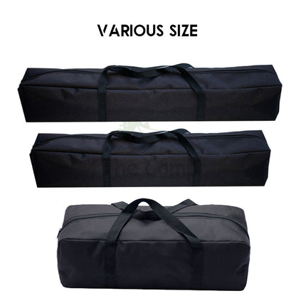 Camping Pole Storage Bag XL Large Long Size Black Equipment Bags Adjustable Pole Flysheet Tarp Tent Peg Nail