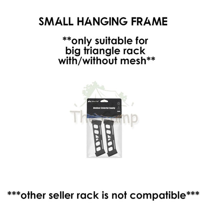 Outdoor Triangle Hanging Rack Aluminum Mesh Camping Hanger Cookware Tripod Shelf Stand Tableware Organizer Double Level