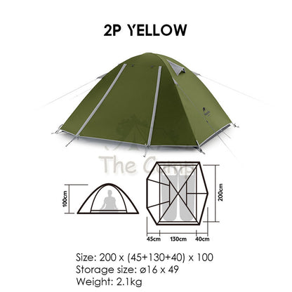 Naturehike 2022 NEW P Series Tent 2-4 Person Waterproof Ultralight Hiking UPF50+ Outdoor Camping Travel Beach Portable