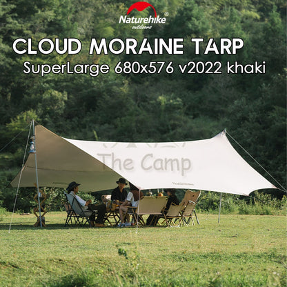 Naturehike Cloud Moraine Super Large Tarp Flysheet Silver Coated Coating Camping Waterproof Tent Awning Beach Sun