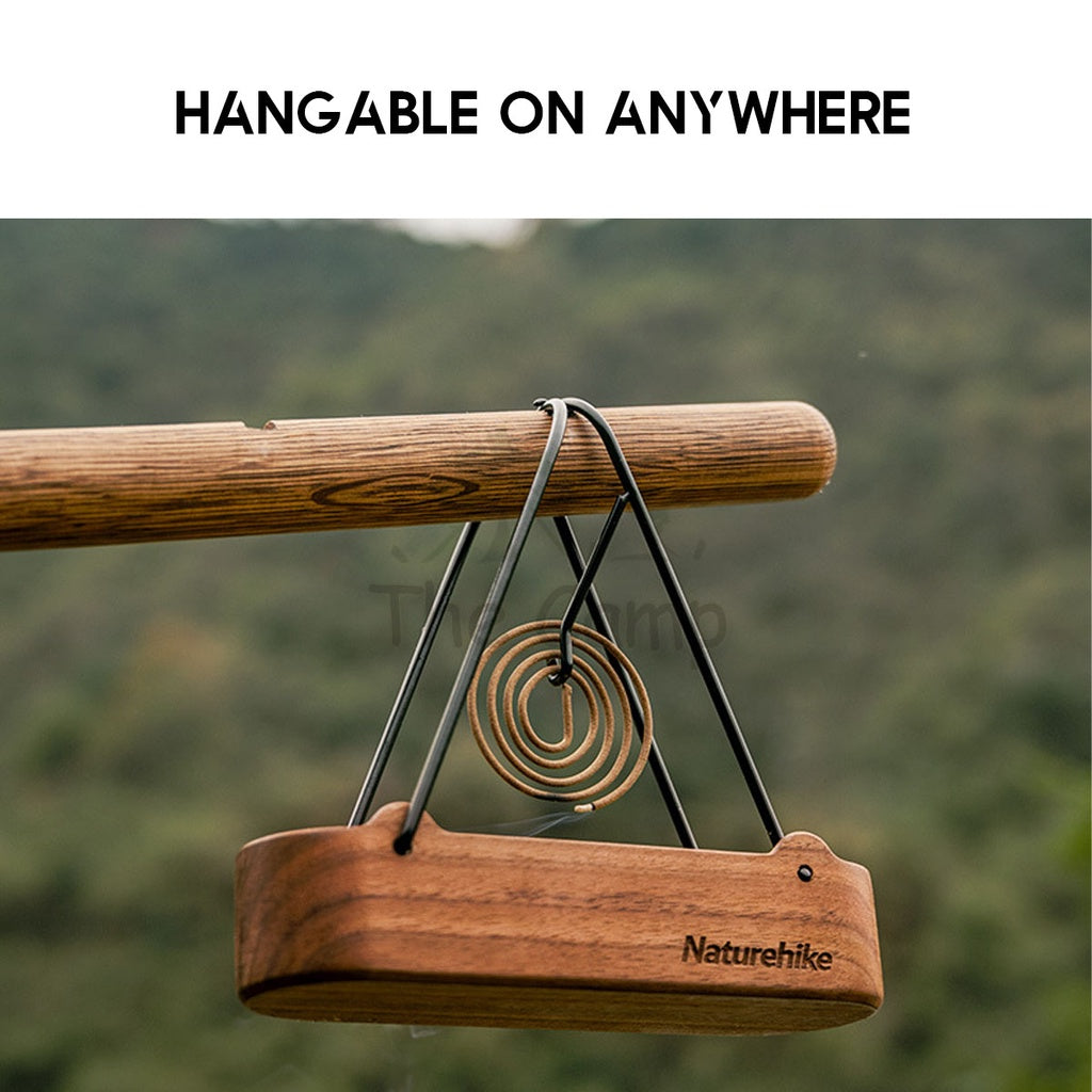 Naturehike Mosquito Coil Rack Outdoor Solid Wood Incense Basket Mosquito Box Holder Tray Tent Tarp Peg Nail Ash