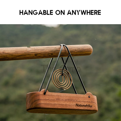 Naturehike Mosquito Coil Rack Outdoor Solid Wood Incense Basket Mosquito Box Holder Tray Tent Tarp Peg Nail Ash