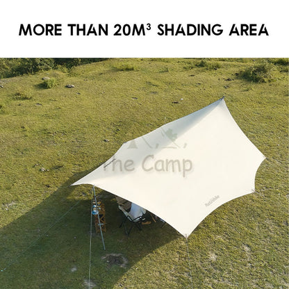 Naturehike Cloud Moraine Super Large Tarp Flysheet Silver Coated Coating Camping Waterproof Tent Awning Beach Sun