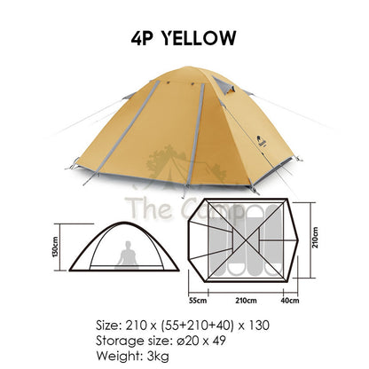 Naturehike 2022 NEW P Series Tent 2-4 Person Waterproof Ultralight Hiking UPF50+ Outdoor Camping Travel Beach Portable
