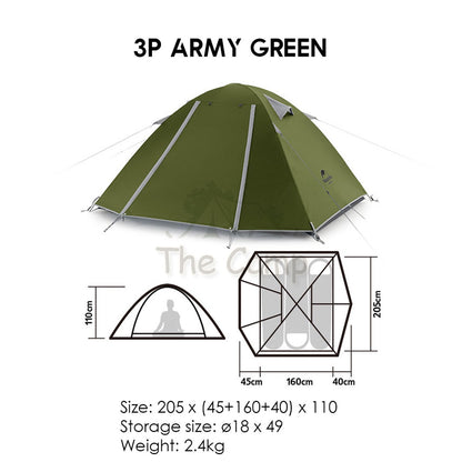 Naturehike 2022 NEW P Series Tent 2-4 Person Waterproof Ultralight Hiking UPF50+ Outdoor Camping Travel Beach Portable