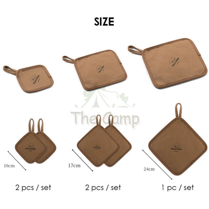 Naturehike Luxury Canvas Tableware Heat Insulation Pad Waterproof Portable Camping Table Pad NH21PS004