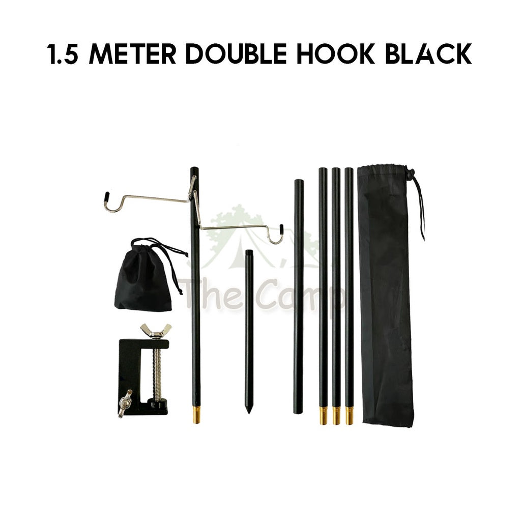 Camping Table Hanging Rack Light Lamp Pole Aluminum Alloy Outdoor Fan Hanger Tripod Shelf Stand Tableware Organizer