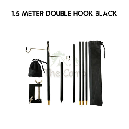 Camping Table Hanging Rack Light Lamp Pole Aluminum Alloy Outdoor Fan Hanger Tripod Shelf Stand Tableware Organizer