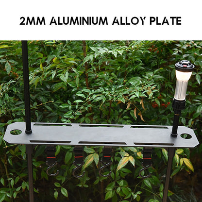 Camping Table Hanging Rack Light Lamp Pole Aluminum Alloy Outdoor Fan Hanger Tripod Shelf Stand Tableware Organizer
