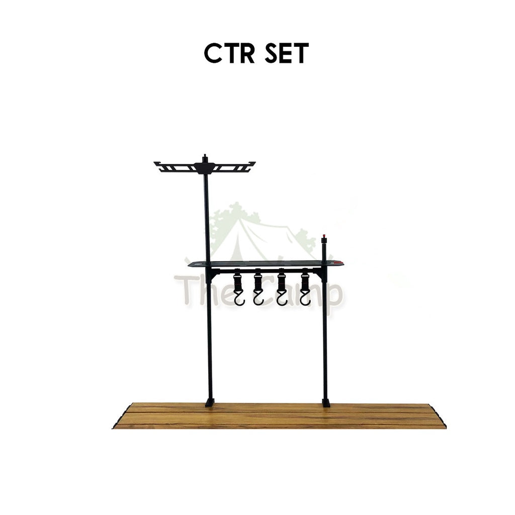 Camping Table Hanging Rack Light Lamp Pole Aluminum Alloy Outdoor Fan Hanger Tripod Shelf Stand Tableware Organizer