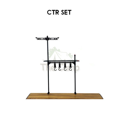 Camping Table Hanging Rack Light Lamp Pole Aluminum Alloy Outdoor Fan Hanger Tripod Shelf Stand Tableware Organizer
