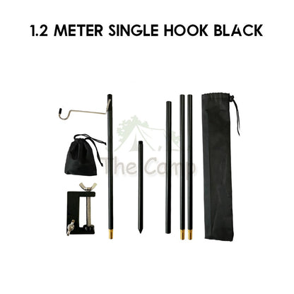 Camping Table Hanging Rack Light Lamp Pole Aluminum Alloy Outdoor Fan Hanger Tripod Shelf Stand Tableware Organizer