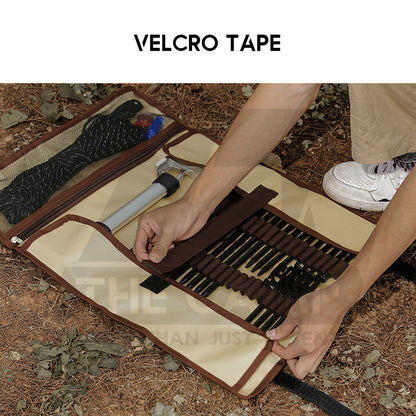 Camping Peg Storage Bag Tool Equipment Outdoor Hammer Nail Bags Tent Tarp Paracord Rope Store Black Green Red Oxford