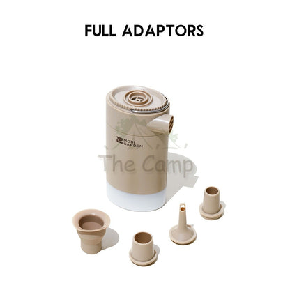 Mobi Garden Mini Inflate Deflate Air Pump with Light Battery Portable Camping Bed Mattress Tent Flysheet Tarp Naturehike