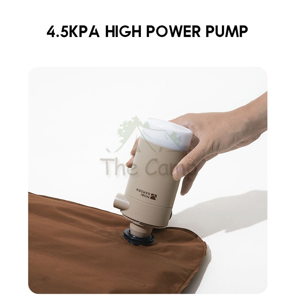 Mobi Garden Mini Inflate Deflate Air Pump with Light Battery Portable Camping Bed Mattress Tent Flysheet Tarp Naturehike